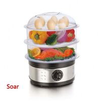 New 8.4L 3-layer Stainless Steel Electric Steamer, Dim Sum Steamer