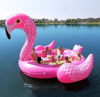 China Factory PVA Large Adult Flamingo Inflatable Swimming Ring For Beach Pool Party Unicorn Floating Cushion