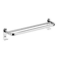 China Chaoan manufacturers sell foreign trade stainless steel square tube bright double towel bar