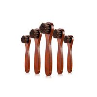 Solhui Long Wooden Handle Round Tip Shoe Brush