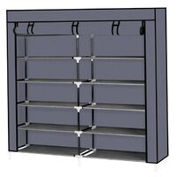 12 Tier DIY Assembly Space Saving Large Plastic Capacity Shoe Cabinet Corridor Double Sided Shoe Rack with Cover