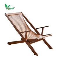 Modern designer home indoor outdoor furniture chaise longue black natural classic style bamboo folding lounge chair