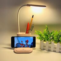 Hot selling pen holder with mobile phone holder LED desk lamp study reading touch dimmable night lamp desk lamp