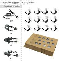 Recessed LED Deck Light Kit with Protective Case 32mm Ground Outdoor LED Landscape Lighting 12V Low Voltage for Garden Yard