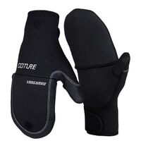 Goture Flip Mitts Fishing Gloves Neoprene and PU Breathable Fingerless Gloves for Winter Spring Fishing Hunting Surfing