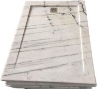 Natural rectangular Guangxi white marble bathroom shower tray