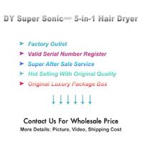 Factory price accessories 5 in 1 professional super sonic hair dryer with negative ion hairless hair dryer DY hair dryer