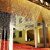 Wholesale 3*3m 304 LED Christmas Icicle Curtain Festive Lights LED Solar Curtain Lights Wedding Lighting, Curtain Led