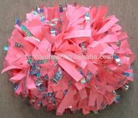 pink with glittering pom pom