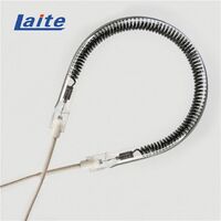 Tubular heating lamp with carbon fiber heating element Quartz glass with infrared beam