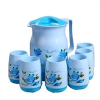 China Factory Wholesale Custom Logo Kitchenware 2.2L Plastic Pot Six Cups