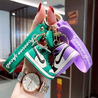 wholesale shoe chains soft shoe pvc keychain mini air jordan keychain shoes