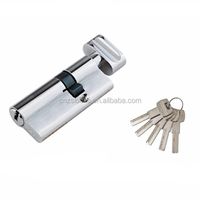 [SX003] Russian Ukrainian copper-zinc high-quality single-turn door lock cylinder lock cylinder with 5 copper keys 60mm-100mm