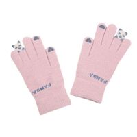 Wholesale wool ladies mittens stretch knitted mittens cute cold proof touch screen mittens