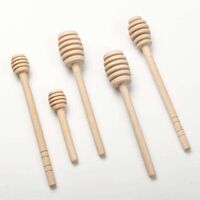 Factory Outlet Custom Honey Spoon Portable Drizzle Wooden Stirrer Blender Honey Stick Jar Comb Blender Mini Wooden Honey Spoon