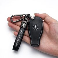 Car Keychain Cover Leather Key Cover Key Cover For Mercedes Benz Honda Toyota Ford Nissan Jeep Keychain Custom Car Logo