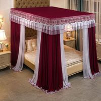 Bed curtain one-piece new mosquito net household three-opening curtain dust-proof, mosquito-proof, wind-proof and shading