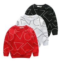 Wholesale Autumn Casual Baby Boy Long Sleeve Cotton Line Print T-Shirt