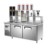 Low price brand new black titanium water bar bubble milk tea counter full set of bubble tea equipment