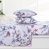 HOME Estella 300 Thread Organic Cotton Deep Pocket Sheet Set for 19" Mattress - Full, Multicolor OEM ODM