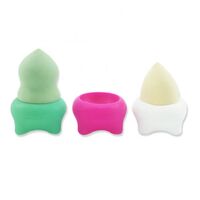 Sialia Eco-Friendly Round Makeup Sponge Blender Powder Puff Holder Silicone Base