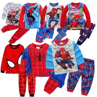 Factory Kids Suit Boys Pajama Set Spiderman Iron Man Auto Ultraman Pants Fall Baby Clothes Boys Shirts Baby Clothes