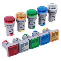 High Quality Mini Digital Display LED Signal Indicator With AC Voltmeter/AC Ammeter AD16-22DSV Power Indicator