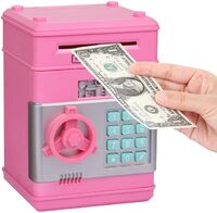 Kids Combination Electronic Piggy Bank Mini ATM Electronic Coin Bank Box Great Gift Toy for Kids Combination Lock Box