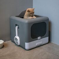 New Design Large Collapsible Cat Litter Box and Closed Pet Litter Box with Drawer