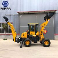 Rippa Earthmoving Machinery Cheap New Used Small Small Towable Backhoe Loader Excavator