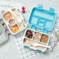 Kids Leak Proof Takeaway Food Box Kids Lunch Box 4 Removable Compartments School Seal Kids Box