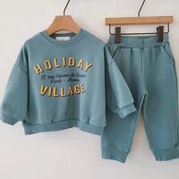 2021 two-piece clothes sweater spring and autumn boys clothes suit