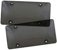 Hot Sale 2 Pieces Foam Tinted Smoke License Plate Frame Covers