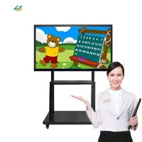 65 Inch Multi-touch Smart Screen TV Interactive 20 Points Infrared Interactive Whiteboard Teaching LED Display Panel for Preschoolers