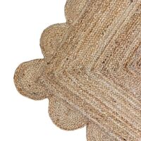 Natural Jute Rug Rug Scallop Pattern Natural Jute Rug