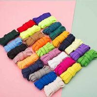 hot sale 8mm flat laces sneakers laces colorful decorative laces