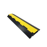 High Quality OEM Factory Recycled Solid 1000*250*50mm 2 Cable Channel Ramp 6kg Yellow+Black Speed ​​bumps with cable protection bumps