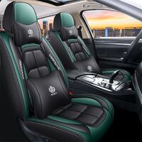 PVC Leather Car Seat Cover Full Set Luxury Seat Cover Sports Seat Cushion Car Universal Fit Set 5 Seat