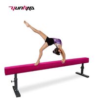 YC hot sale 7FT adjustable 30-45cm wooden folding balance beam for gymnastics training