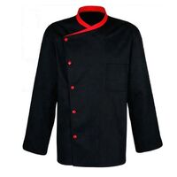 100% Cotton Black Twill Kitchen Coat