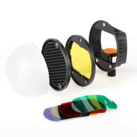 Premium Flash Diffuser Light Softbox Flash Accessory Kit Color Filters Honeycomb Mesh Reflector Diffuser Ball