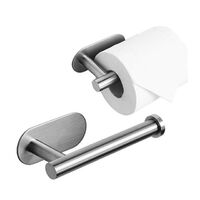 Amazon Sticker Toilet Paper Holder Bathroom Toilet Paper Holder Bracket No Drilling Stainless Steel Toilet Paper Holder