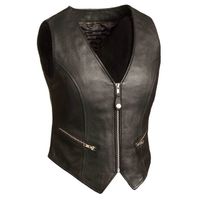 OEM Women's Casual Leather Motorcycle Vest