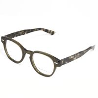 OLIVE GREEN ROUND ITALIAN DESIGN OPTICAL FRAME FOR ELEGANT MAN RGV.25U-PP OLV 48-21-145