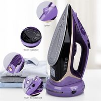 Portable electric steam iron with dry steam 220v portable wireless with charger