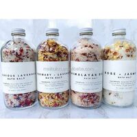 Private Label Herbal Body Wash & Facial Cleanser Moisturizing Rose Lavender Jasmine Bath Salts