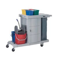 High quality plastic trolley hotel cleaner hotel and restaurant cleaning cart