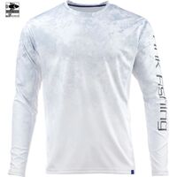 UPF 50+ Sun Protection Moisture Wicking Polyester Spandex Men's Long Sleeve Mesh UV Sun Protection Shirt Rash Protection Fishing Shirt