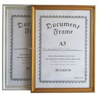 Cheap Gold Certificate Frame, Fancy Photo Frame, PS Plastic File Frame A4 A3 A2 A1 A5
