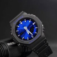 New DIY Light Blue Watch Dial Modified Dial for GA 2110 Watch Accessories for GA2100 Watch Dial Scale Ring